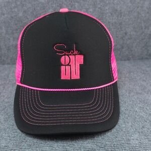 Suck It Hat Cap Womens Snapback Black‎ Pink Trucker Y2K Funny Sassy Streetwear